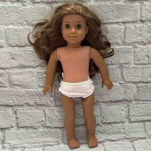 American girl doll 2014 light brown hair green eyes
